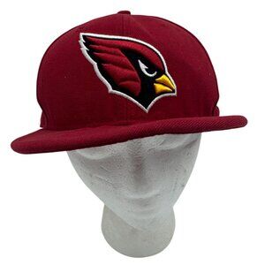 New Era 59FIFTY Arizona Cardinals Red Fitted Cap Size 7 1/4 NFL Official Red
